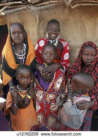 Stock Photo - moita, person, masai, tanzania, children, people. Fotosearch