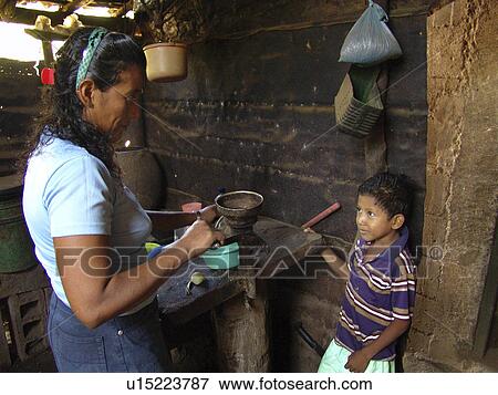Stock Photo - mother, person, watches, boy, nicaragua, people. Fotosearch
