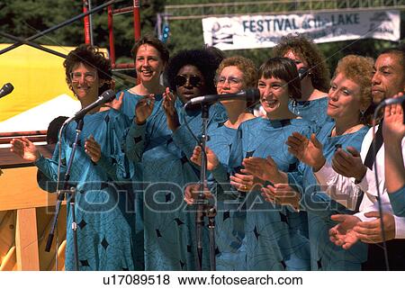 Stock Photo - music, festival, choir, party, woman. Fotosearch