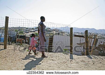 Stock Image - namibia, people, kid, person, child, woman. Fotosearch