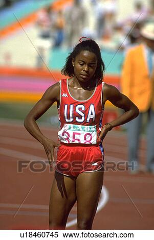 Stock Photography - olympics, competiter, running, asford, evelyn, female. Fotosearch