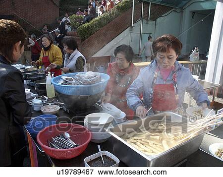 outdoor, people, stall, korea, person, food View Large Photo Image Stock Photo - outdoor, people, stall, korea, person, food. Fotosearch