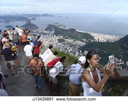 Stock Image - panorama, person, enjoying, tourists, brazil, people. Fotosearch