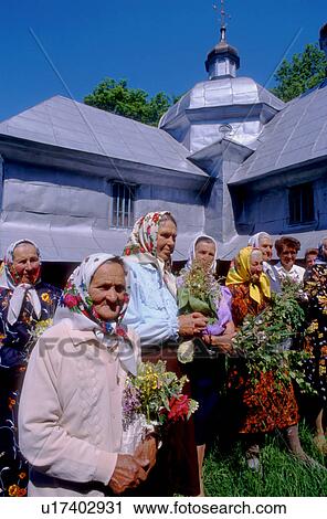 Stock Image - parishioners, person, religion, 3547, women, people. Fotosearch