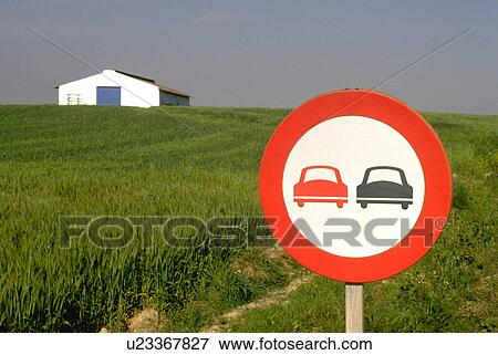 Stock Photo - passing, advice, admonition, sign, roadside. Fotosearch