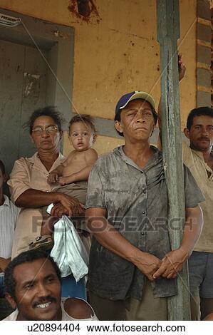 Picture - peasants, person, landless, brazil, meeting, people. Fotosearch
