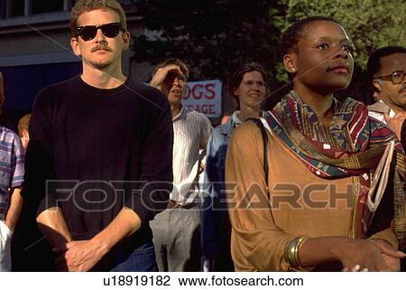 Stock Image - people, audience, festival, oakland, woman. Fotosearch