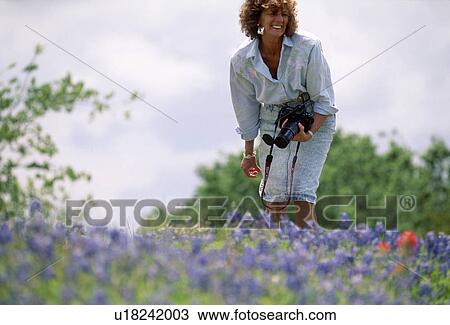 Stock Image - people, field, nature, outdoor, images, bluebonnet. Fotosearch