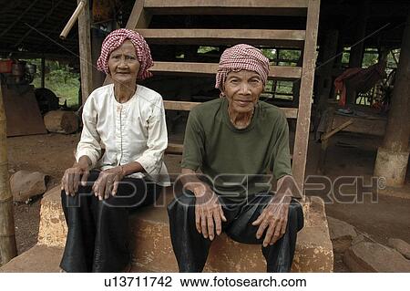 Stock Image - person, 80, chea, cambodia, people. Fotosearch
