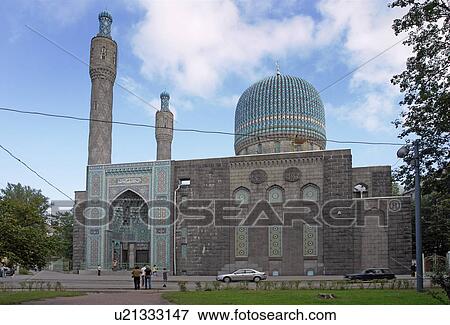 Stock Photo - person, constructed, mosque, russia, people. Fotosearch