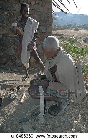 Stock Image - person, ethiopia, book, art, people. Fotosearch