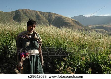 Stock Image - person, lalibela, landscapes, ethiopia, people. Fotosearch