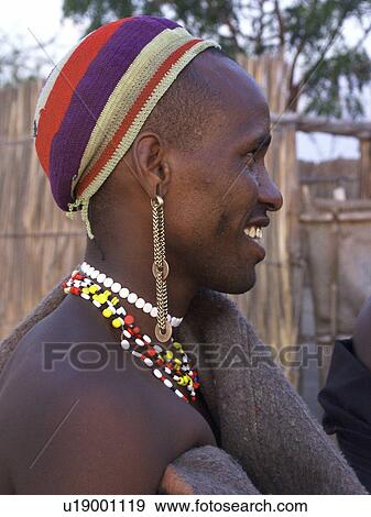 Stock Photo - person, tribal, watatulu, tanzania, people. Fotosearch
