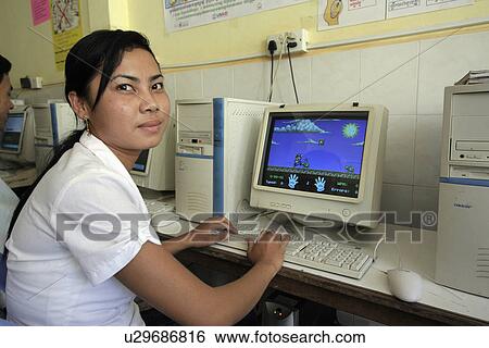 person, woman, girl, people, computer, background View Large Photo Image Stock Photograph - person, woman, girl, people, computer, background. Fotosearch
