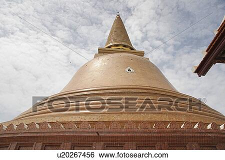 Stock Photograph - phra, ancient, stupa, temple, buddhist, thailand. Fotosearch