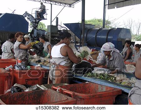 Stock Image - picking, person, scavengers, registered, brazil, people. Fotosearch