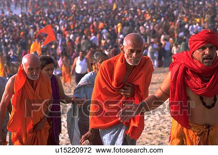 Stock Image - procession, hindu, males, men, peasant, party. Fotosearch