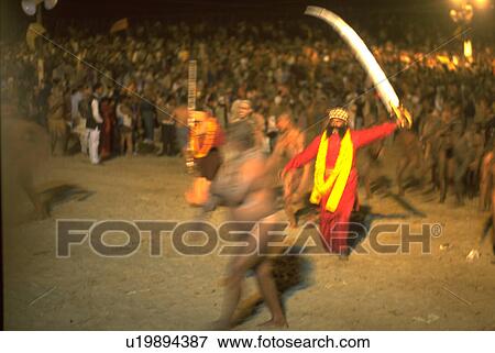 Stock Photo - ritual, dance, performing, babas, naga, party. Fotosearch