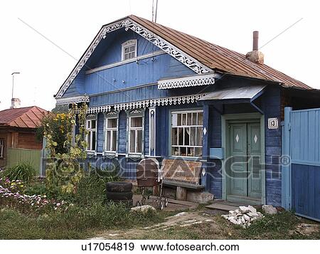 Stock Photo - russia, house, 7967, home, person, people. Fotosearch