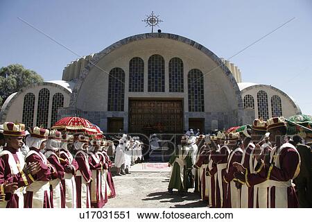 Stock Image - saint, person, front, festivities, ethiopia, people. Fotosearch
