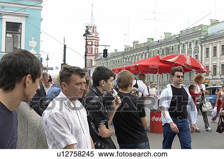 Stock Photography - saint, person, prospect, nevsky, russia, people. Fotosearch