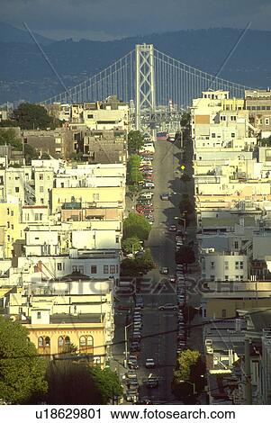 Stock Image - san, bridge, bay, francisco, streets. Fotosearch