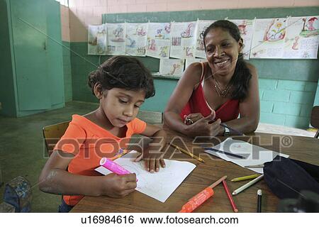 Stock Photograph - school, people, person, child, girl, background. Fotosearch