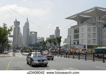 Stock Image - shanghai, person, street, main, china, people. Fotosearch