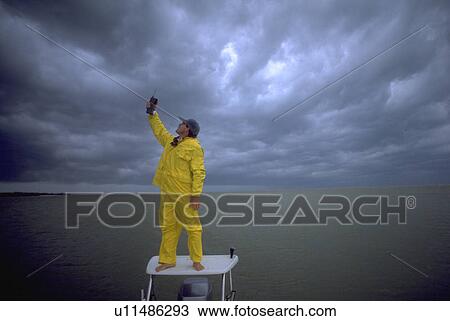 Stock Image - signal, boat, get, trying, captain, water. Fotosearch