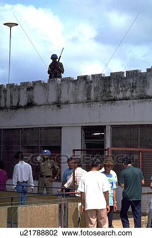 Stock Image - soldiers, cambodia, military, government, elections, people. Fotosearch