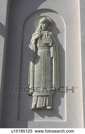 Stock Image - st, person, saint, statue, russia, people. Fotosearch