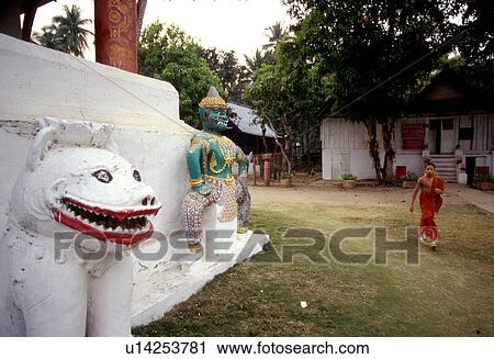 Stock Image - temple, person, ahan, religion, 3512, people. Fotosearch
