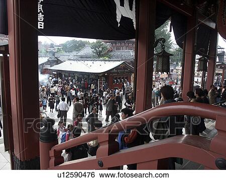 temple, person, buddhist, asakusa, japan, people View Large Photo Image Stock Photograph - temple, person, buddhist, asakusa, japan, people. Fotosearch