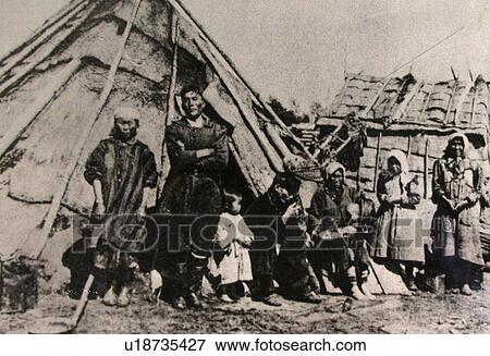 Stock Photo - tribals, vintage, nivhki, russia, person, people. Fotosearch