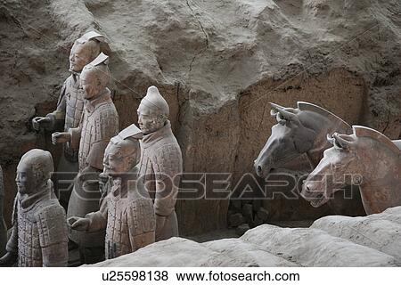 Stock Photo - warriors, person, terracotta, detal, china, people. Fotosearch