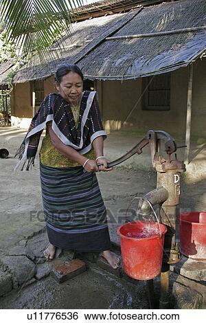 Stock Photograph - women, water, person, hand, people, woman. Fotosearch