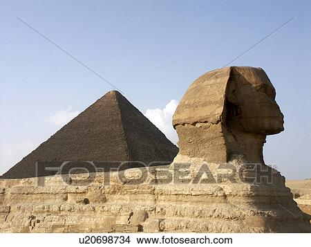 Picture - 2002, sphinx, giza, pyramid, great, egypt. Fotosearch