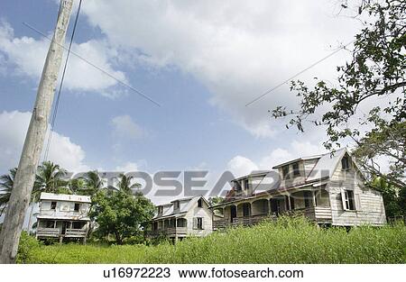 Stock Image - address, house, abode, frederikshof, surinam, old. Fotosearch