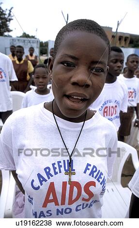 Stock Photo - aids, person, member, young, ghana, people. Fotosearch