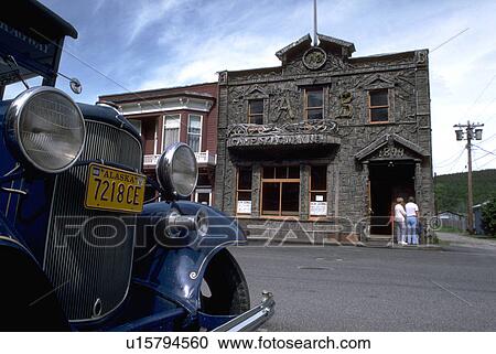Stock Image - alaska, car, skagway, building, 1894, old. Fotosearch