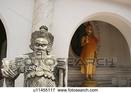 ancient, temple, buddha, standing, guardian, thailand View Large Photo Image Stock Photo - ancient, temple, buddha, standing, guardian, thailand. Fotosearch