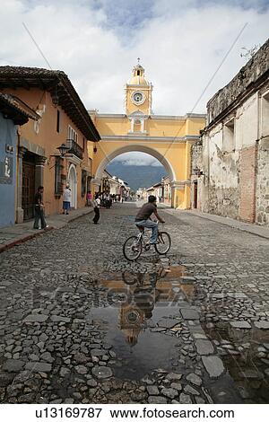 arch, person, scene, street, guatemala, people View Large Photo Image Stock Photo - arch, person, scene, street, guatemala, people. Fotosearch