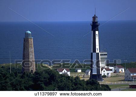 Stock Photo - beach, lighthouses, new, old, virginia. Fotosearch