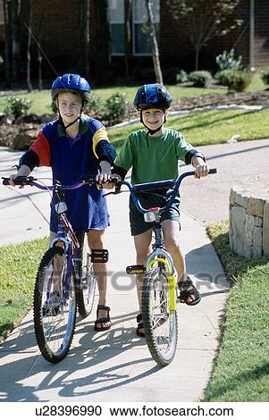 bikes, girl, riding, kids, children, boy View Large Photo Image Stock Image - bikes, girl, riding, kids, children, boy. Fotosearch