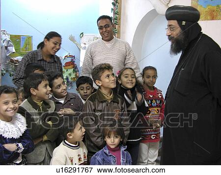 Stock Photo - bishop, person, egypt, 8025, children, people. Fotosearch