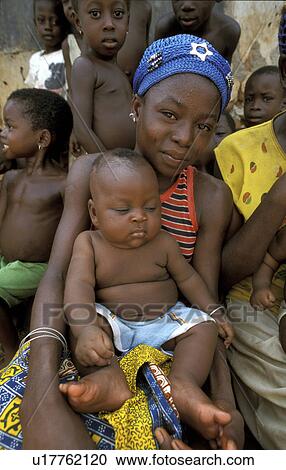 Stock Image - bongo, people, ghana, children, person, woman. Fotosearch