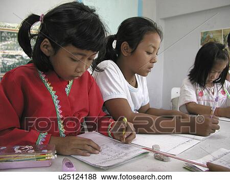 Stock Photo - book, people, children, person, child, background. Fotosearch