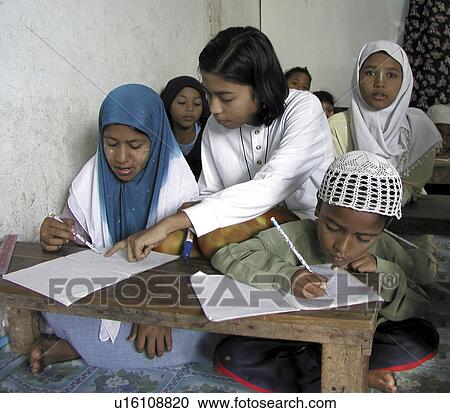 Stock Image - book, people, children, school, person, background. Fotosearch