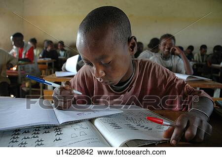 Stock Image - boy, people, book, school, person, background. Fotosearch