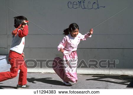 Stock Image - boy, people, home, children, girl, family. Fotosearch
